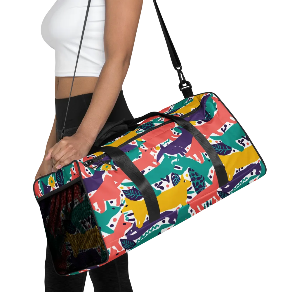 Wildlife Parade on Duffle Bag — Front
