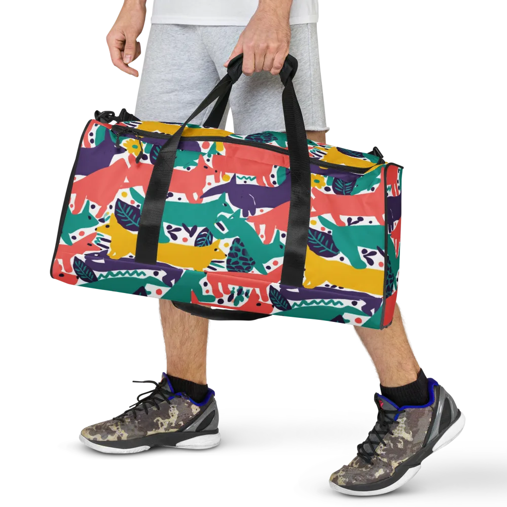 Wildlife Parade on Duffle Bag — Front