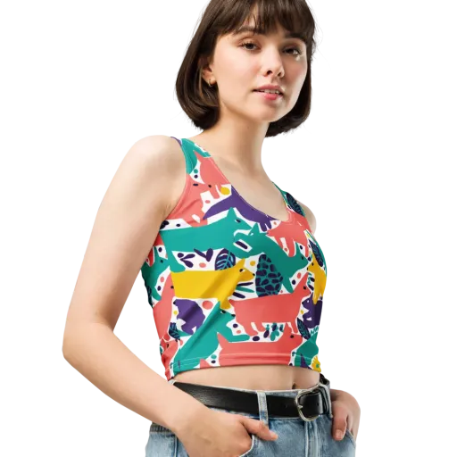 Wildlife Parade on a Crop Top