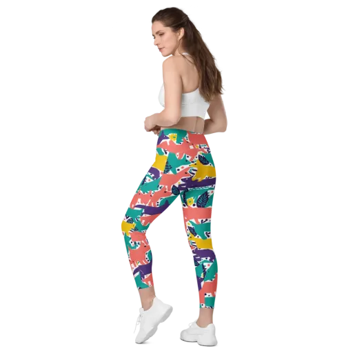Wildlife Parade on a Leggings with Pockets