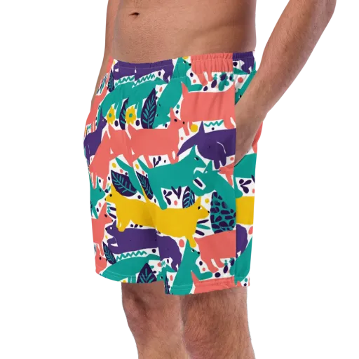 Wildlife Parade on a Swim Trunks