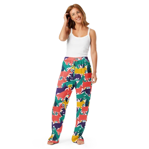 Wildlife Parade on a Women's Pajama Pants