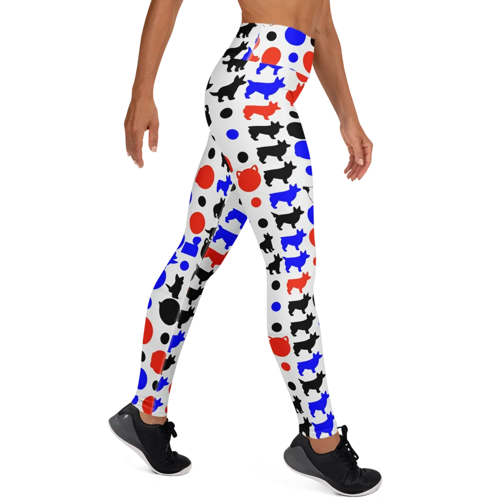 Canine Pop on Yoga Leggings — Right