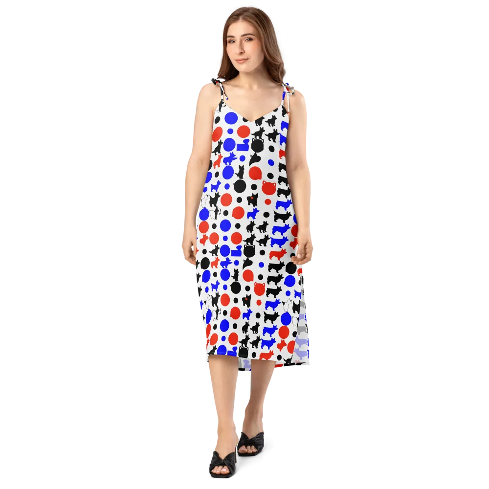 Canine Pop on Slip Dress — Front