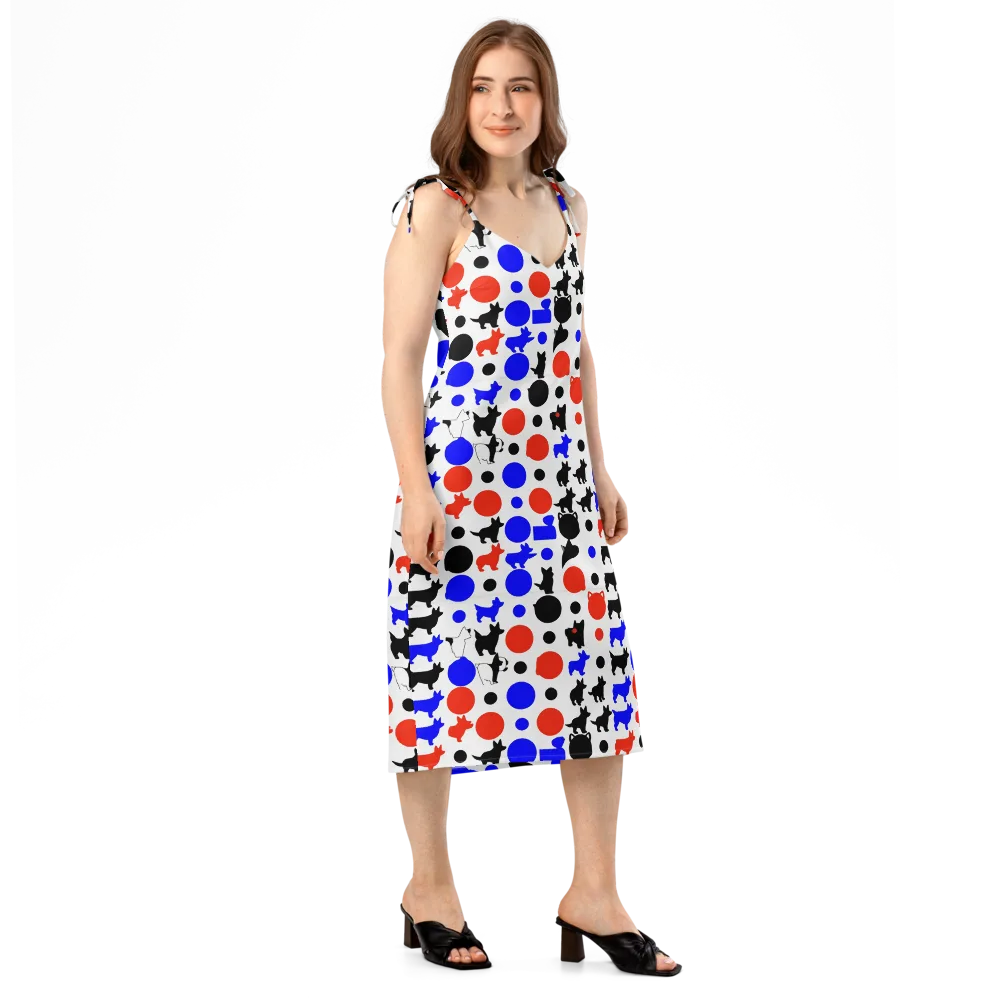 Canine Pop on Slip Dress — Right Front