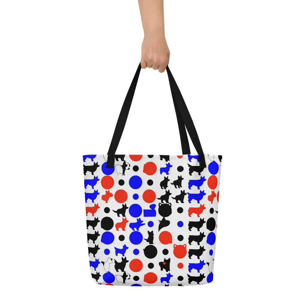 Canine Pop on Large Tote Bag W/ Pocket — Front