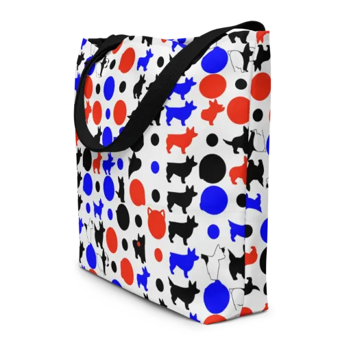 Canine Pop on a Large Tote Bag W/ Pocket