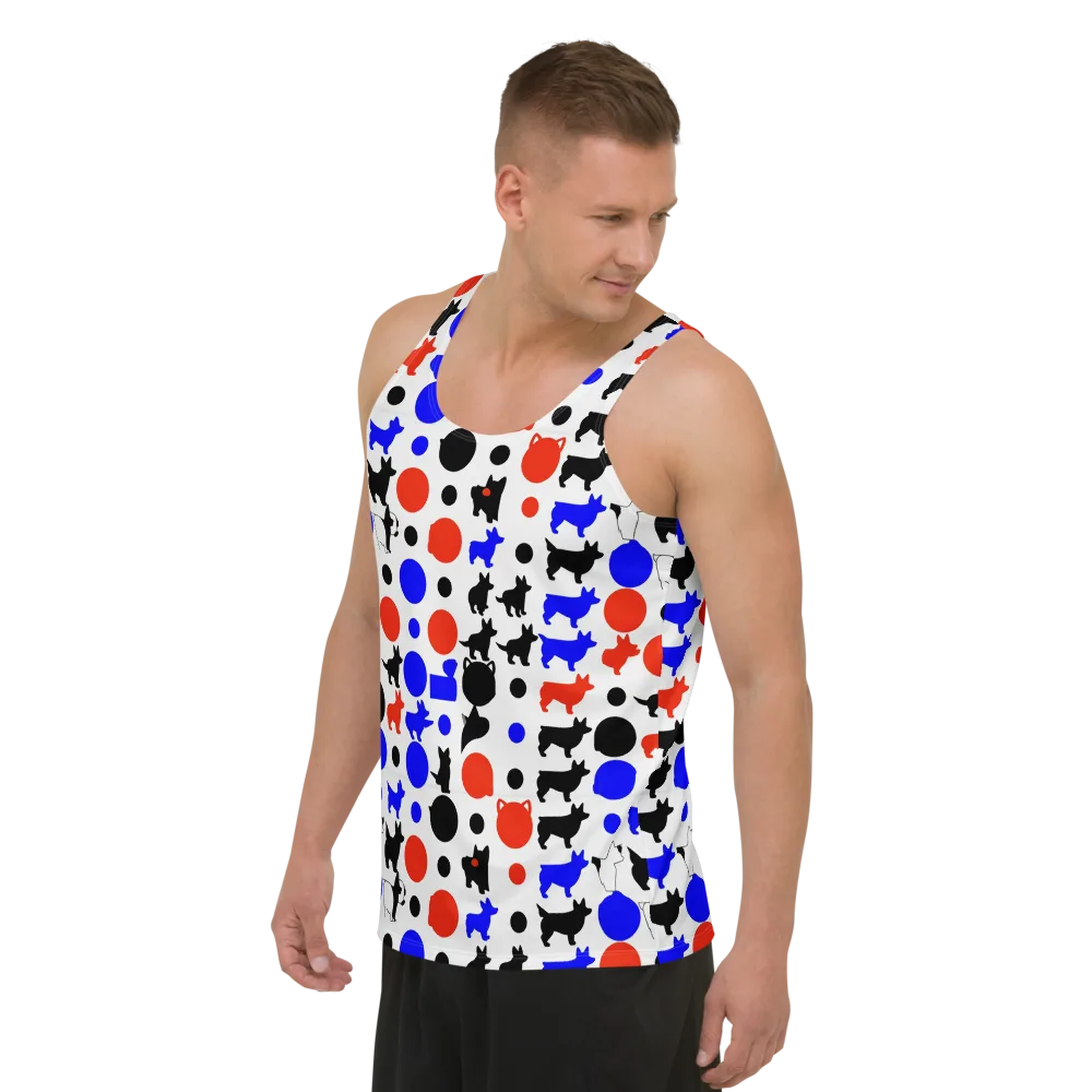 Canine Pop on Men's Tank Top — Left Front