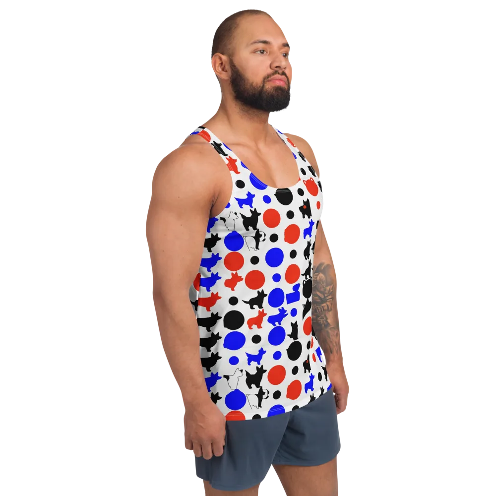 Canine Pop on Men's Tank Top — Right Front