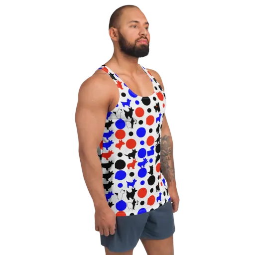 Canine Pop on a Men's Tank Top
