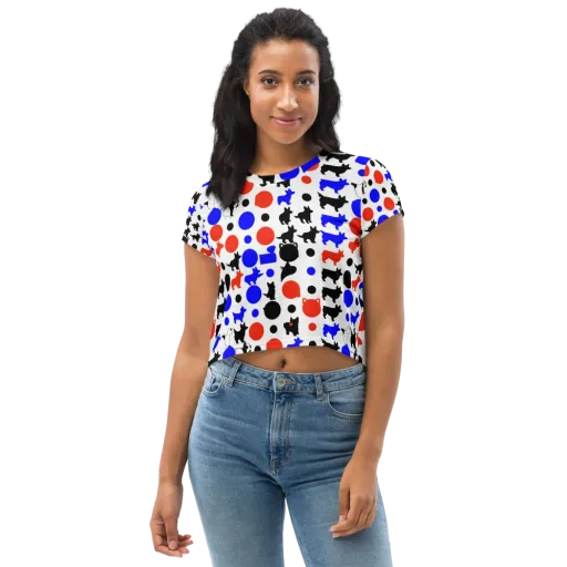 Canine Pop on a Crop Tee