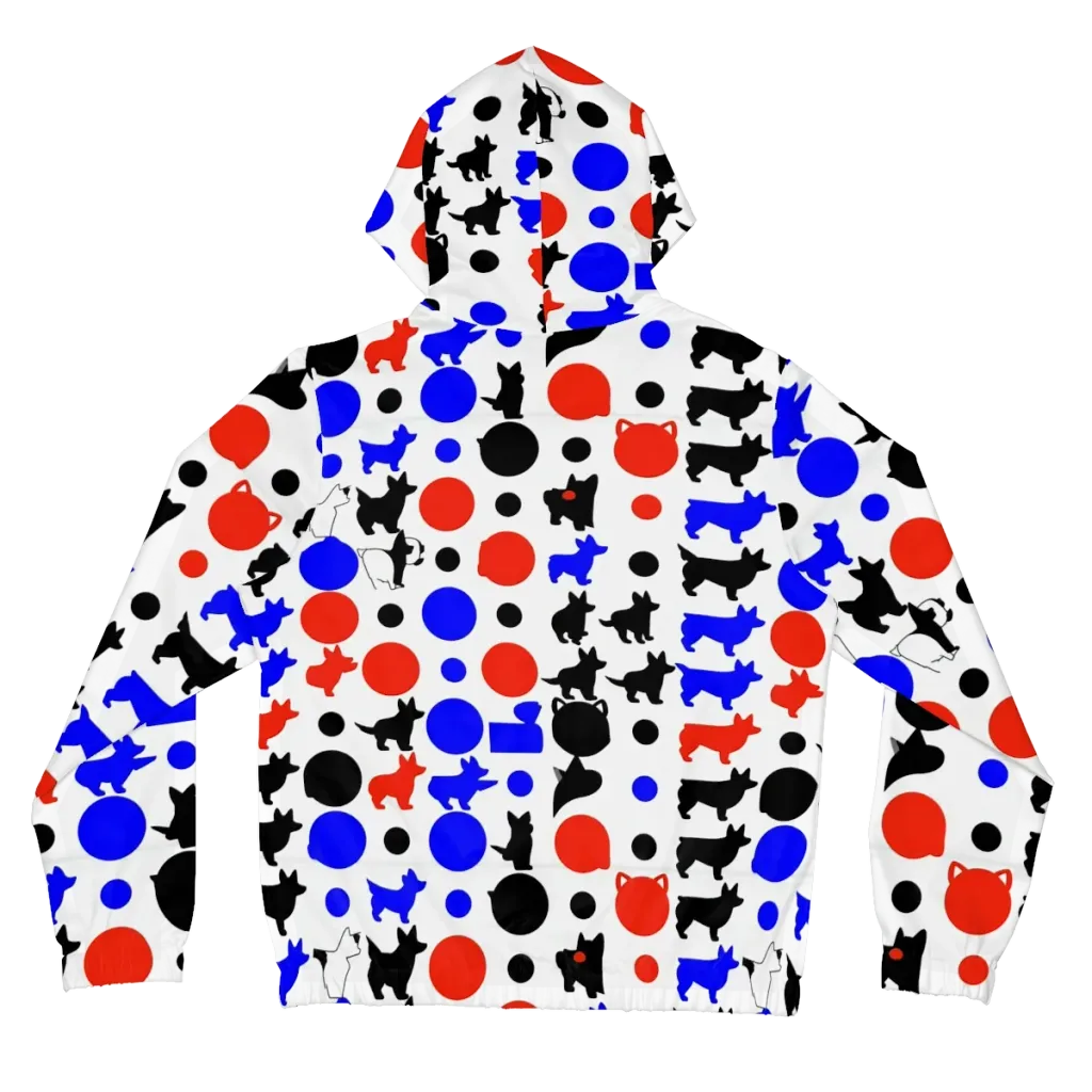 Canine Pop on Women's Full-Zip Hoodie — Back