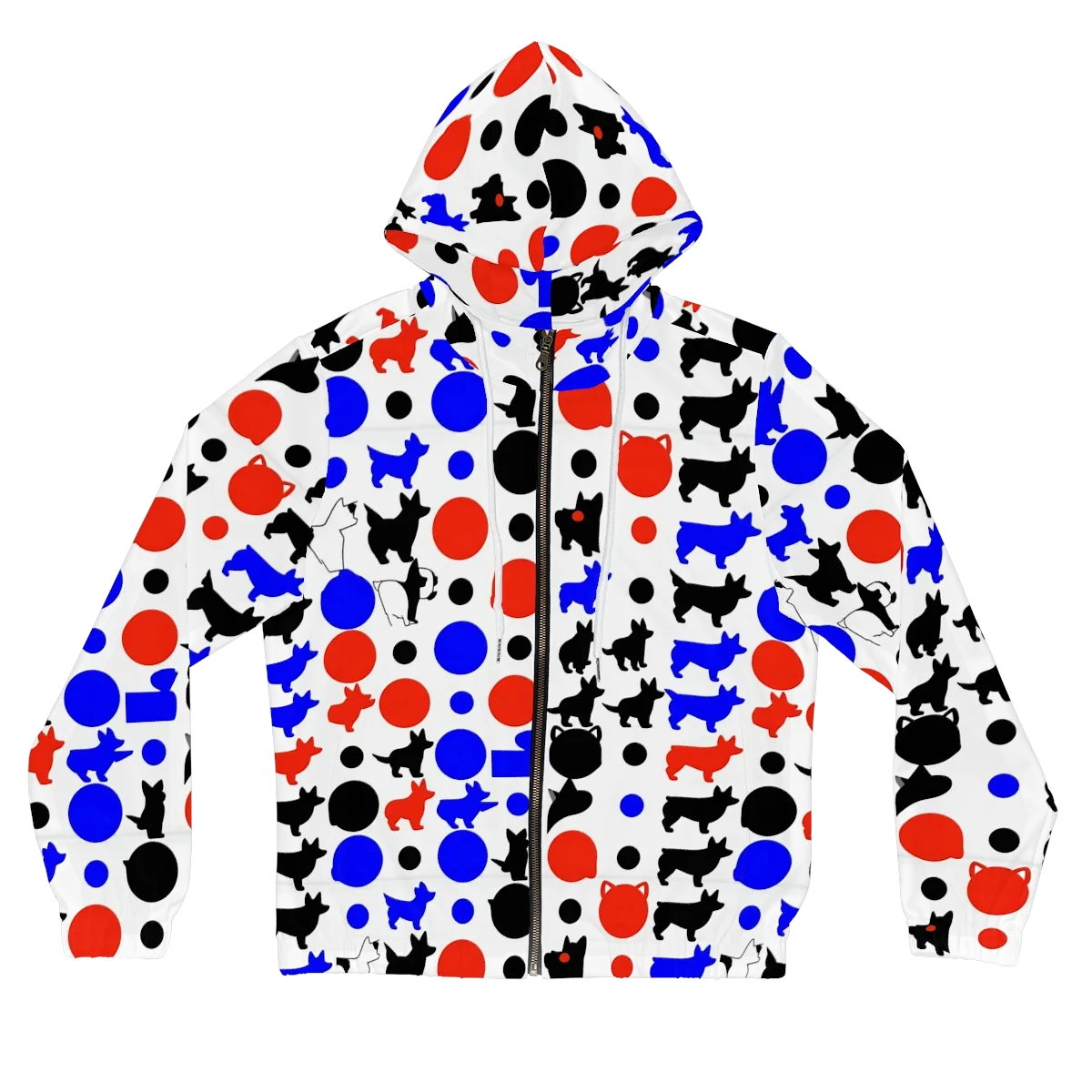 Canine Pop on Women's Full-Zip Hoodie — Front