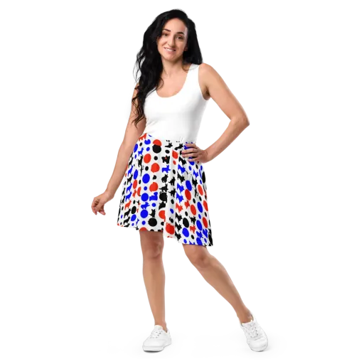 Canine Pop on a Skater Skirt