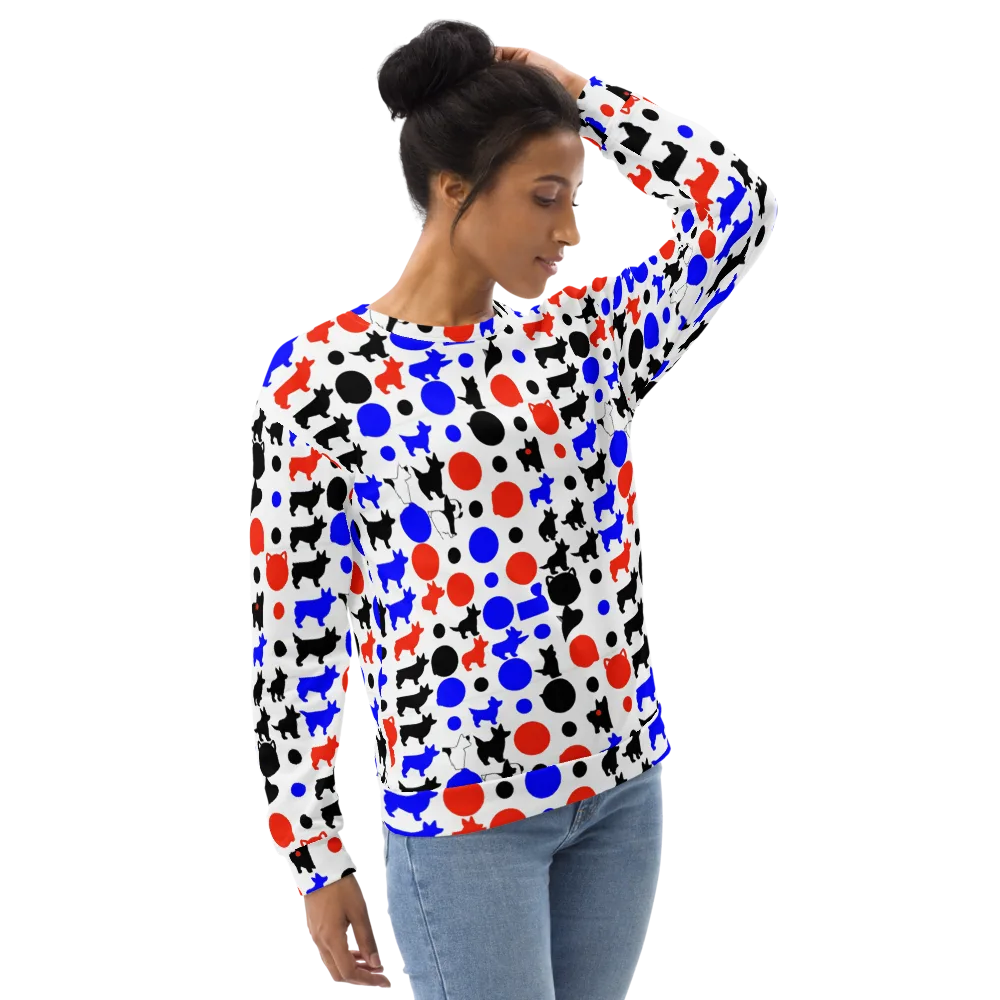 Canine Pop on Sweatshirt — Right Front