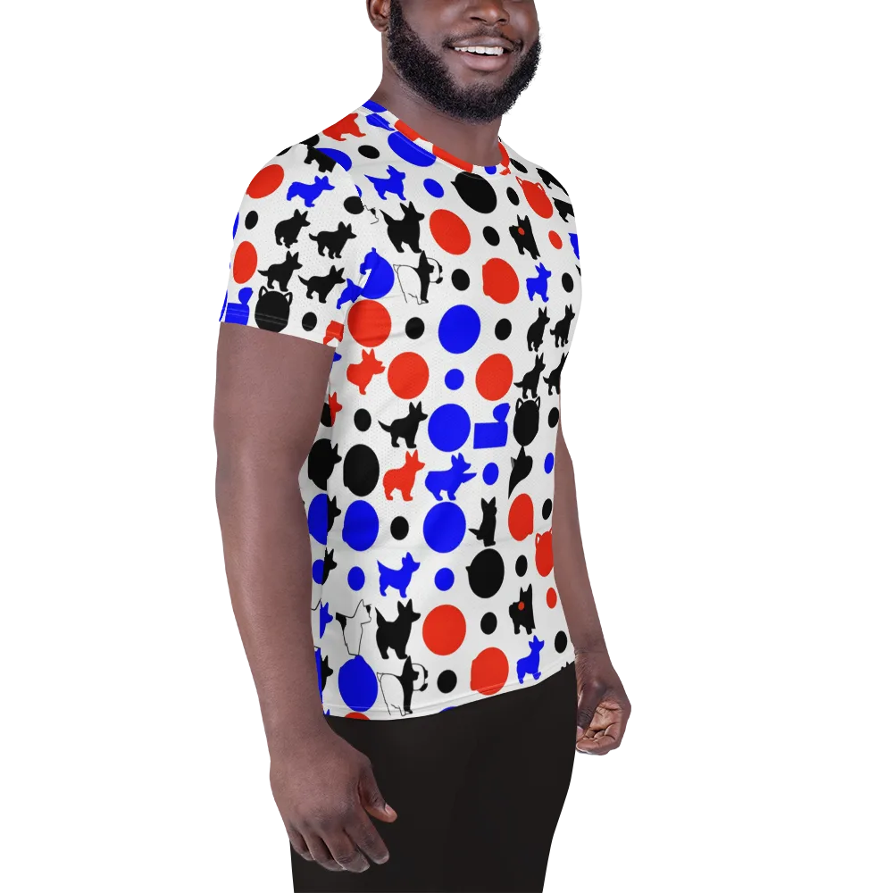 Canine Pop on Men's Athletic T-Shirt — Right