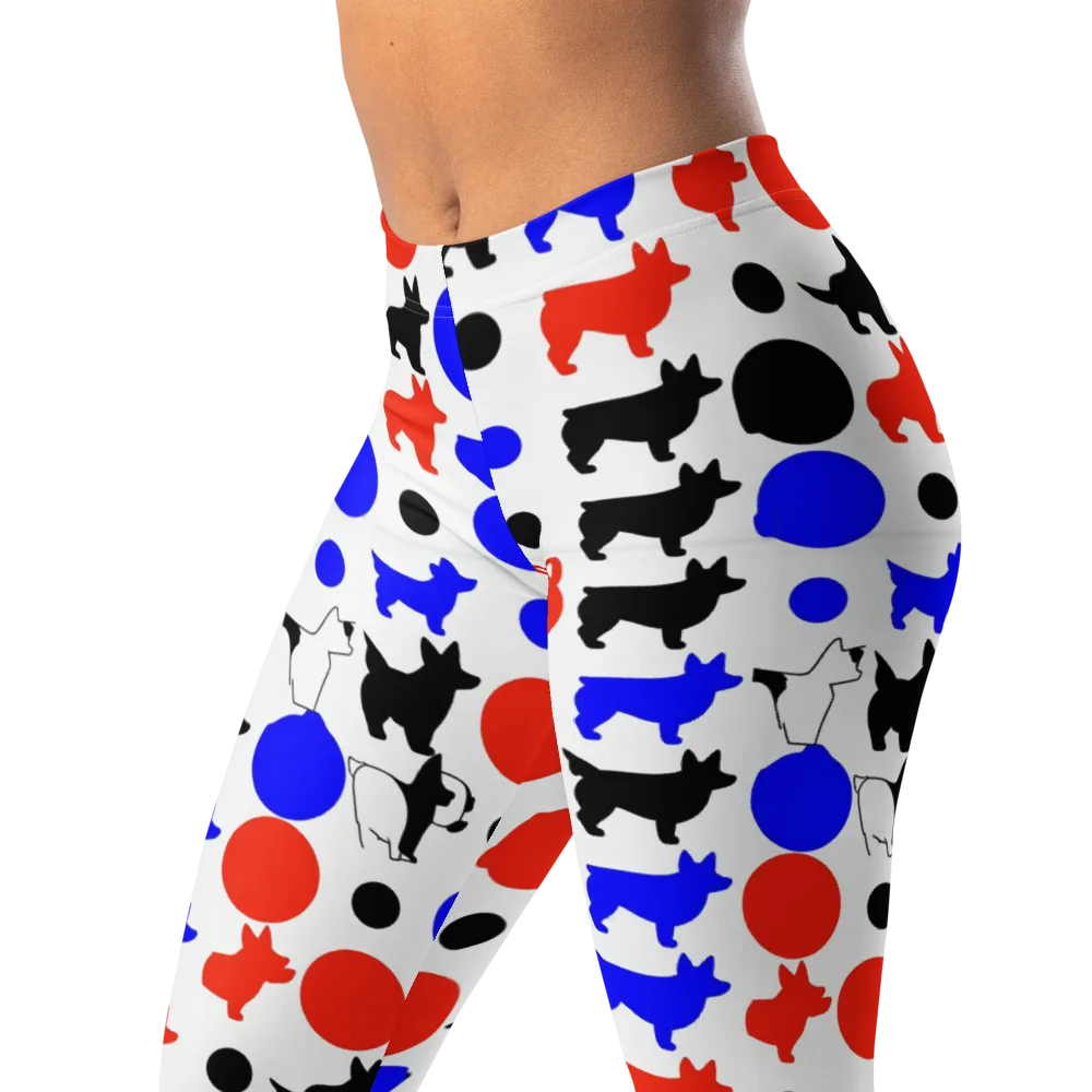 Canine Pop on Leggings — Left Front