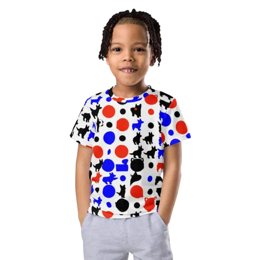 Canine Pop on a Kids Crew Neck T-Shirt