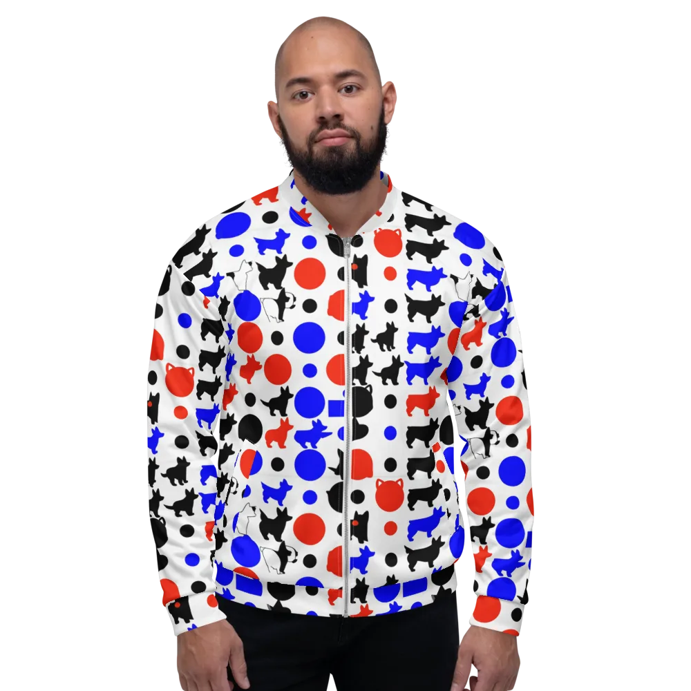 Canine Pop on Bomber Jacket — Front