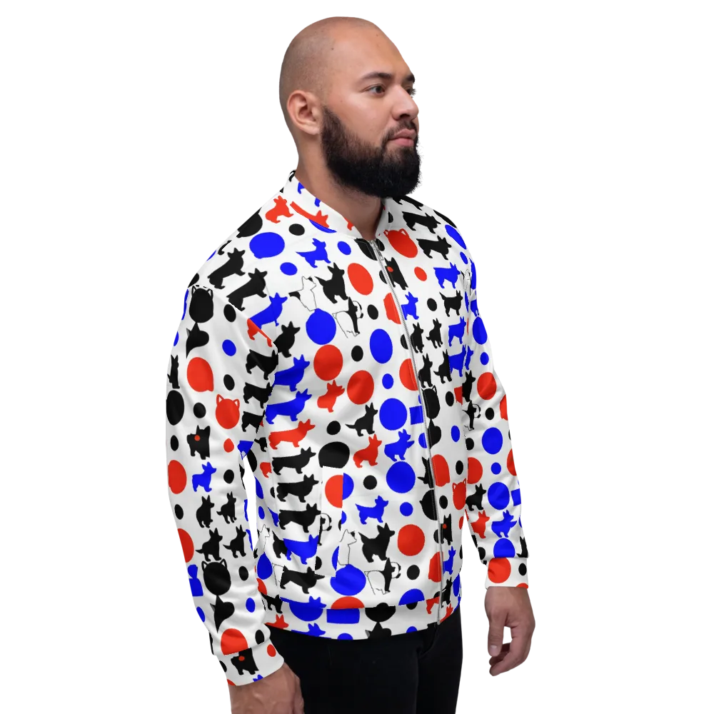 Canine Pop on Bomber Jacket — Right