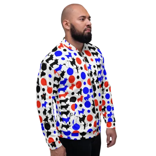 Canine Pop on a Bomber Jacket