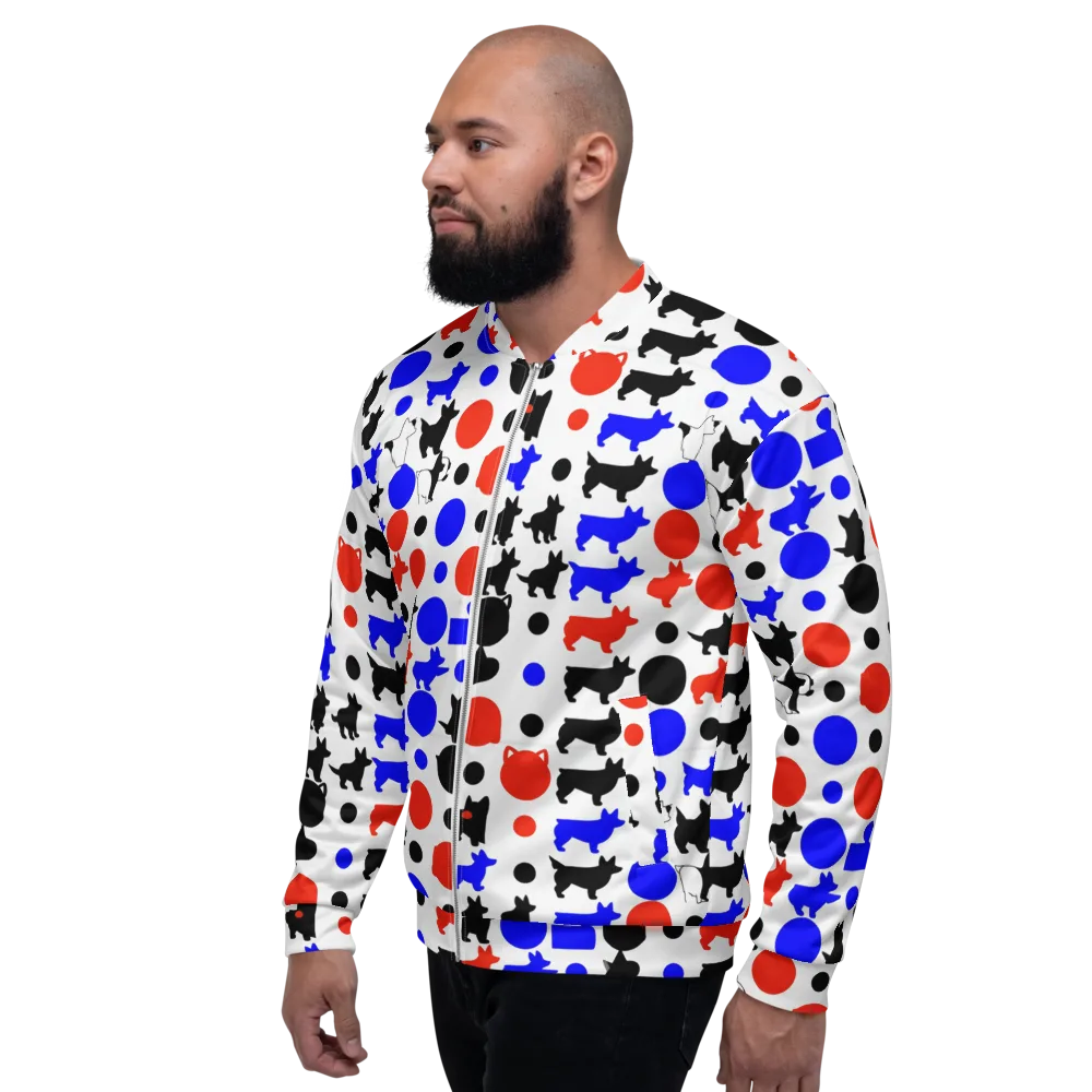 Canine Pop on Bomber Jacket — Left