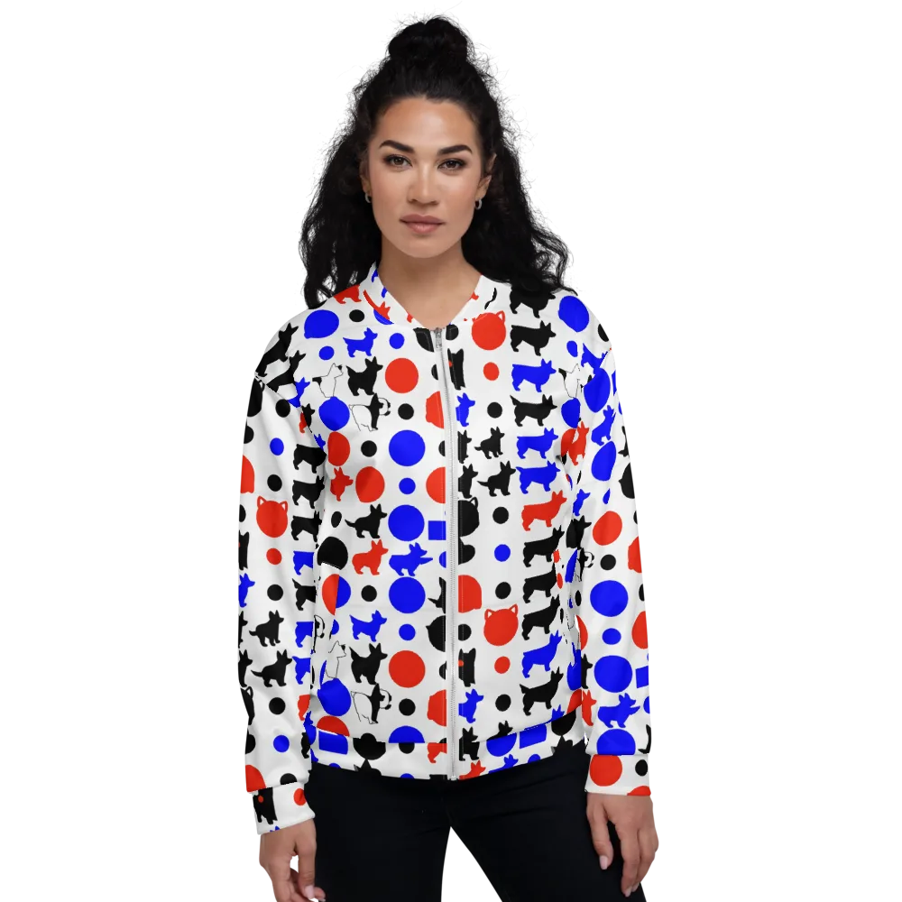 Canine Pop on Bomber Jacket — Front
