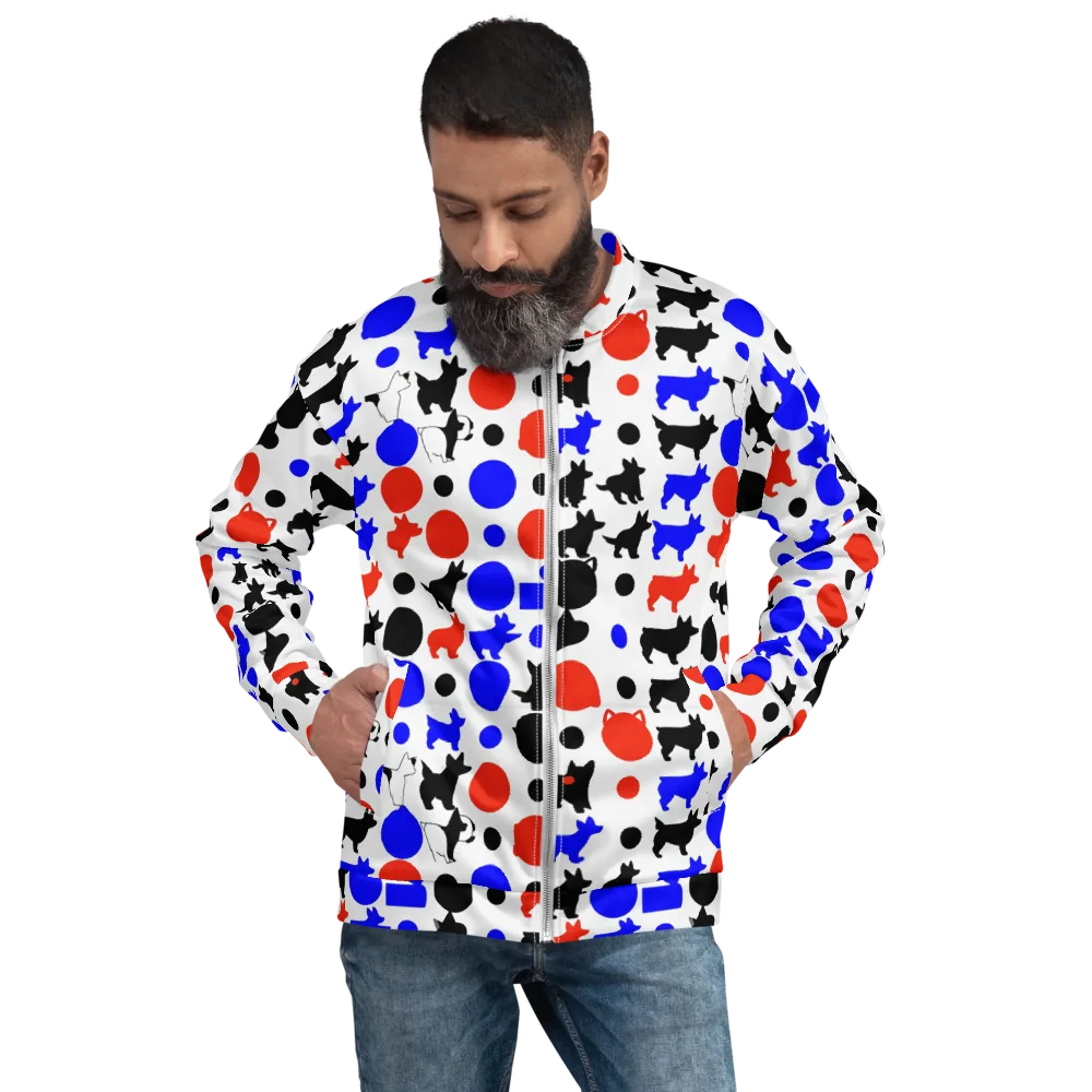 Canine Pop on Bomber Jacket — Front