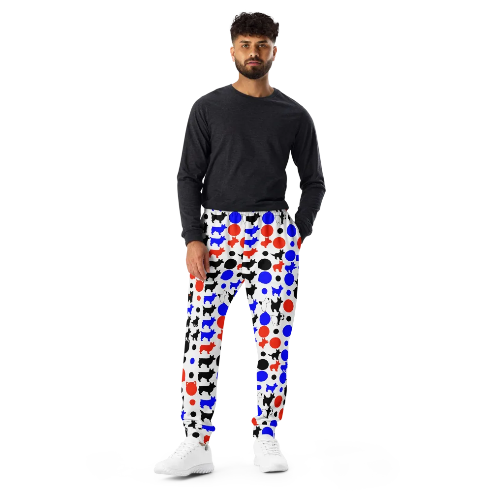 Canine Pop on Men's Joggers — Front