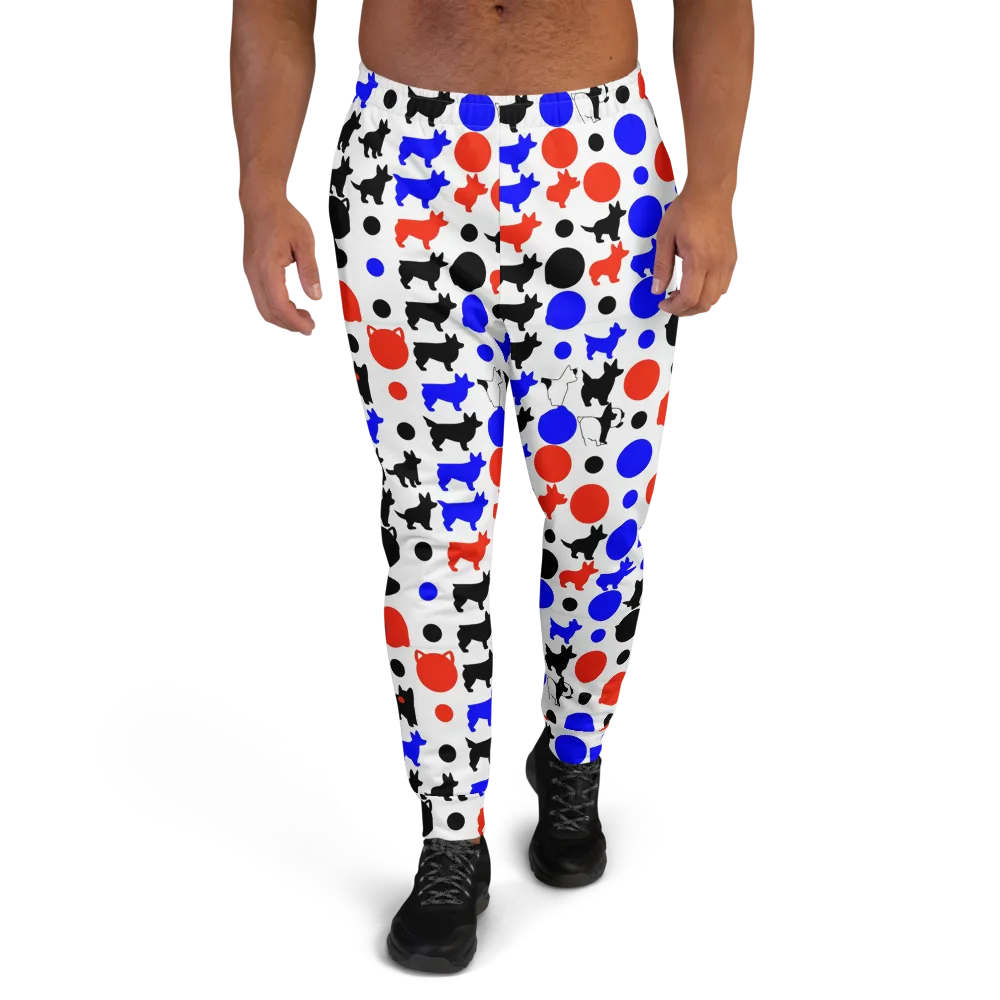 Canine Pop on Men's Joggers — Front