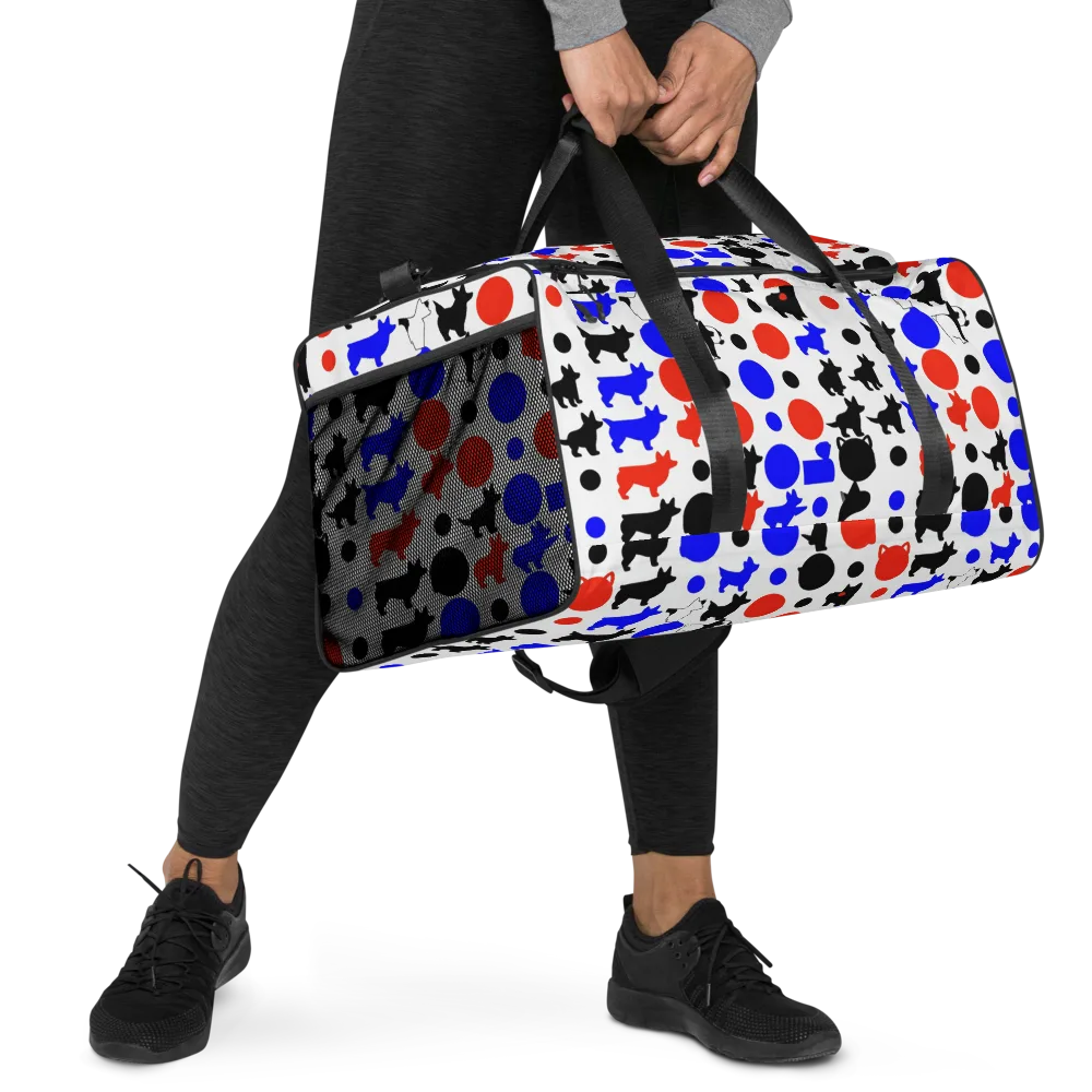 Canine Pop on Duffle Bag — Right Front