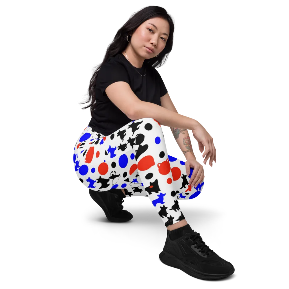 Canine Pop on Leggings with Pockets — Right Front