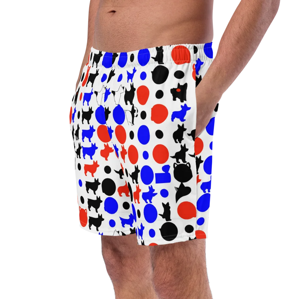 Canine Pop on Swim Trunks — Left Front