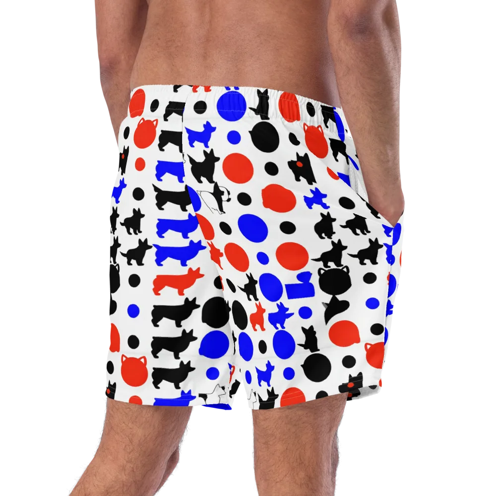Canine Pop on Swim Trunks — Right Back