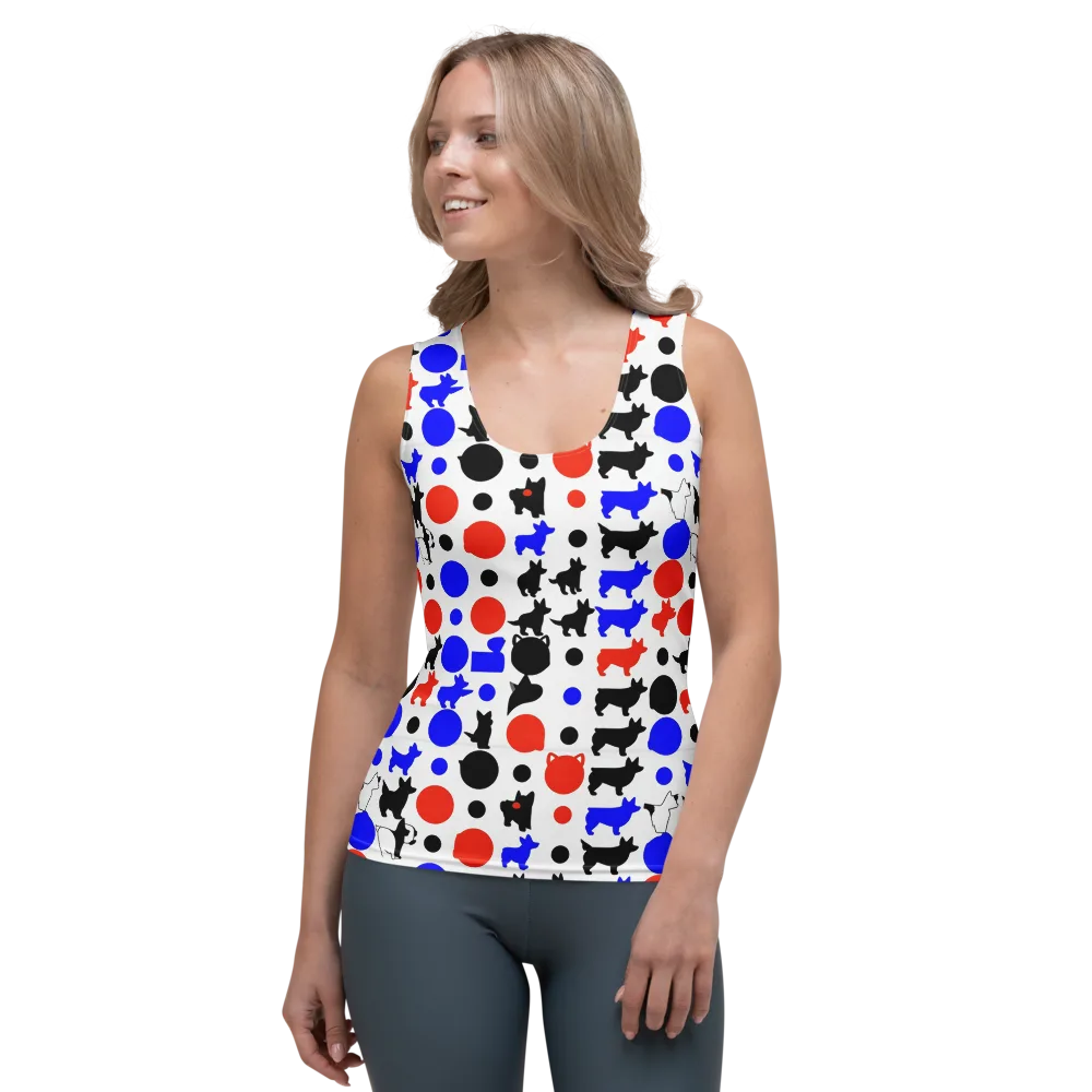 Canine Pop on Women's Tank Top — Front