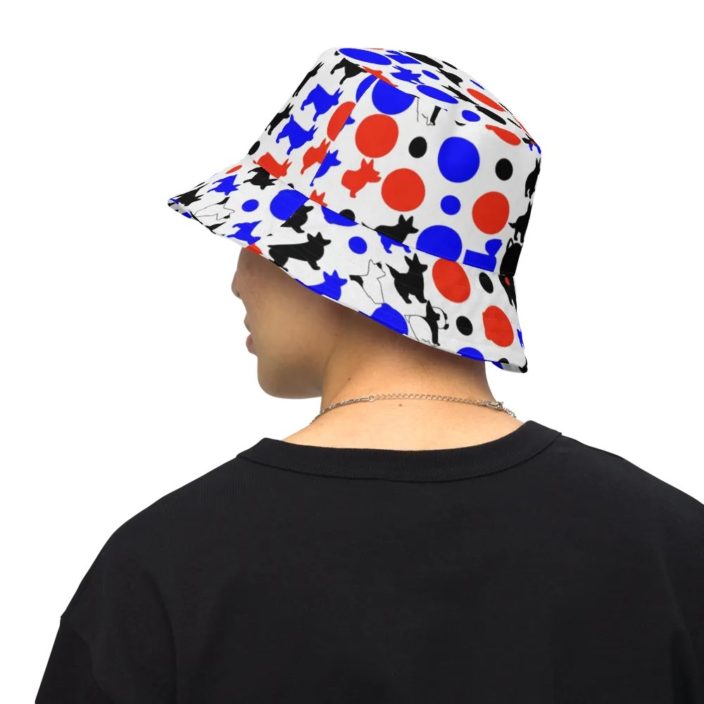 Canine Pop on Reversible Bucket Hat — Back Inside