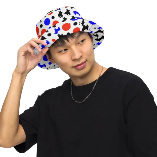 Canine Pop on a Reversible Bucket Hat