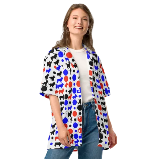 Canine Pop on a Button Shirt