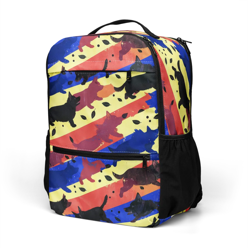 Neon Kennel Parade on Utility Backpack — Left Front