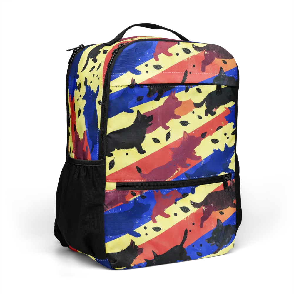 Neon Kennel Parade on Utility Backpack — Right Front