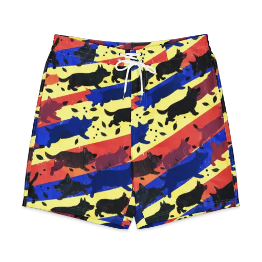 Neon Kennel Parade on a Men's Board Shorts