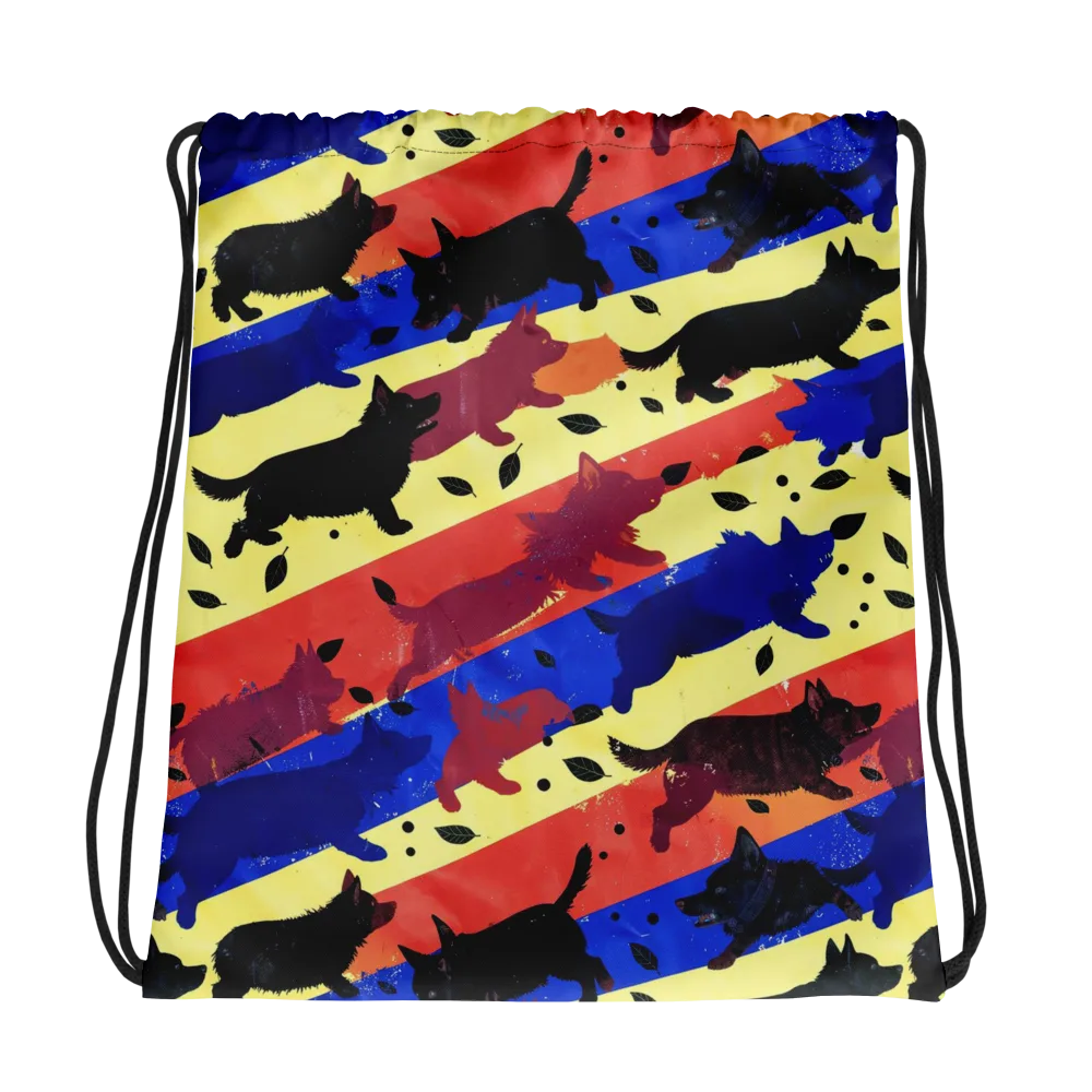 Neon Kennel Parade on Drawstring Bag — Photo