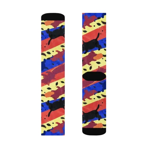 Neon Kennel Parade on a Socks