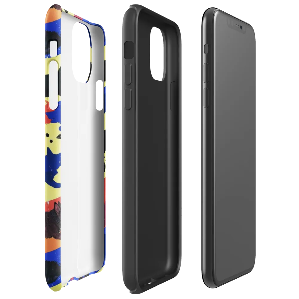 Neon Kennel Parade on Tough Case for iPhone® — Right
