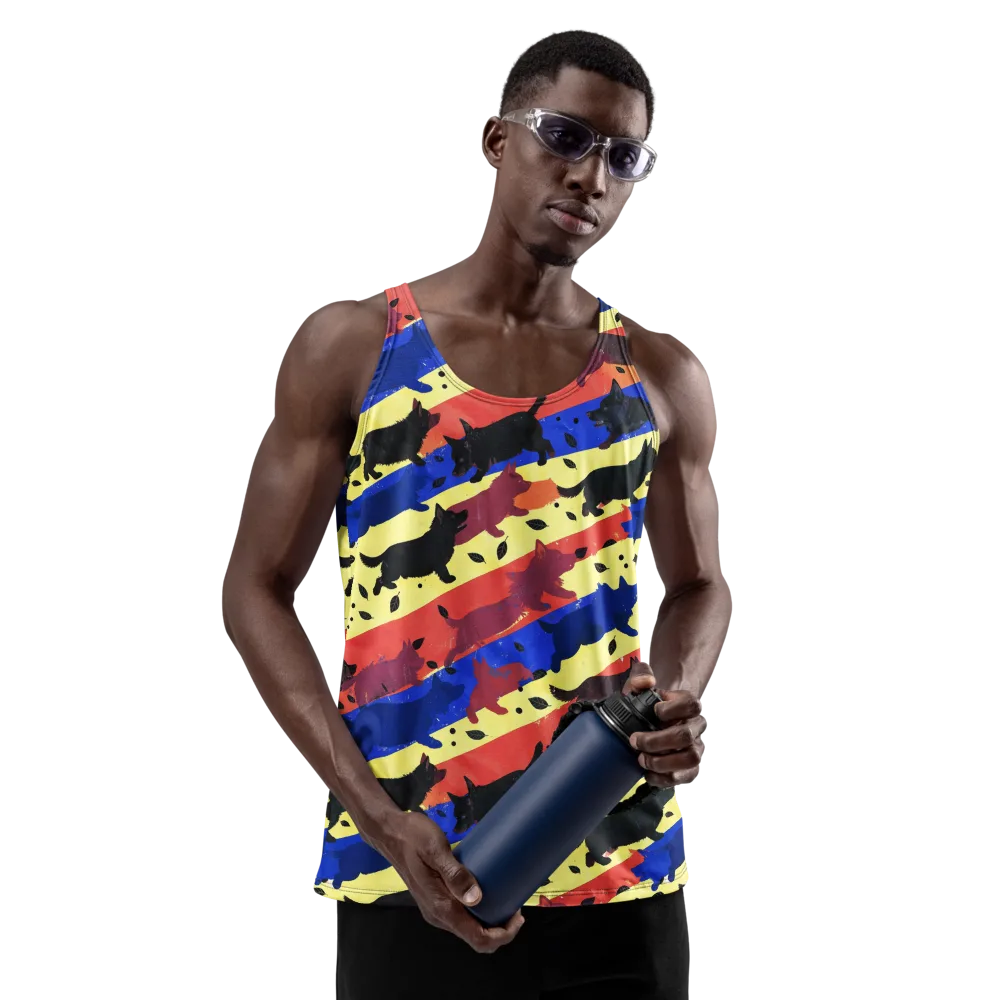 Neon Kennel Parade on Men's Tank Top — Front