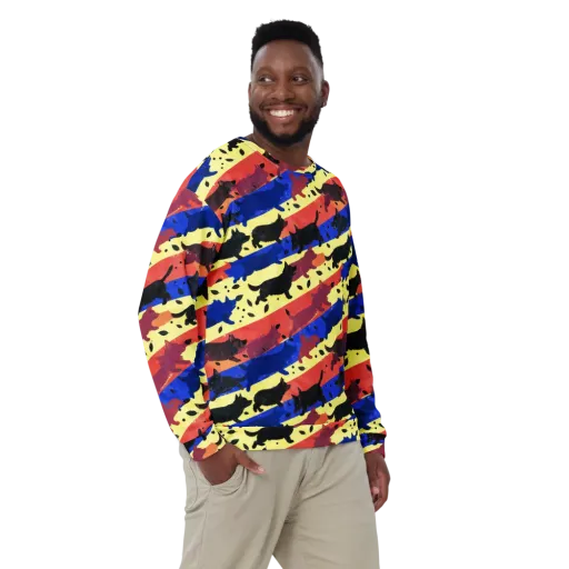Neon Kennel Parade on a Sweatshirt