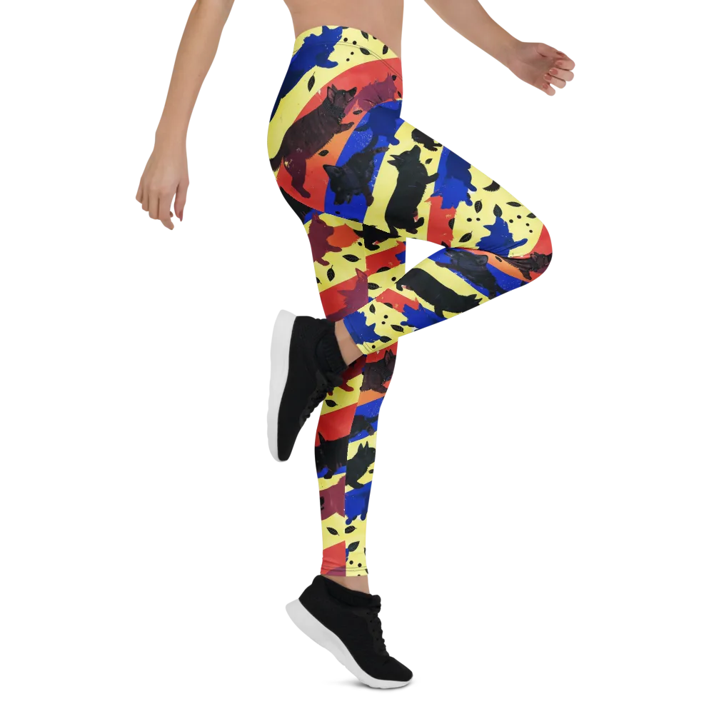 Neon Kennel Parade on Leggings — Right