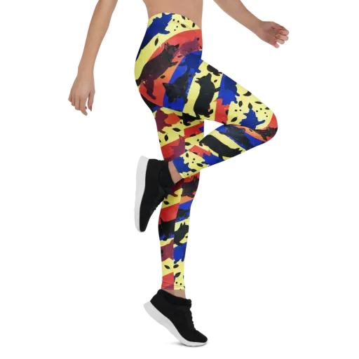 Neon Kennel Parade on a Leggings