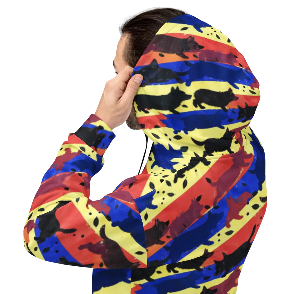 Neon Kennel Parade on Hoodie — Back
