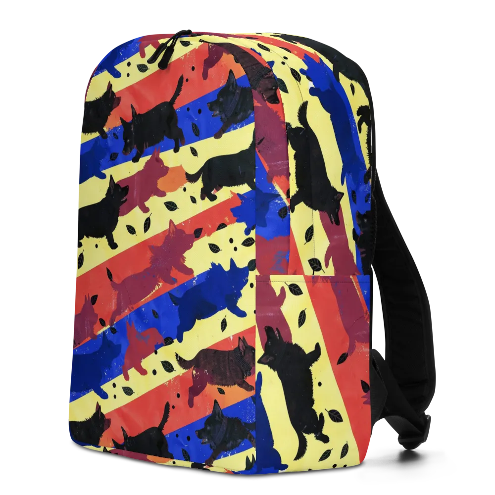 Neon Kennel Parade on Minimalist Backpack — Left